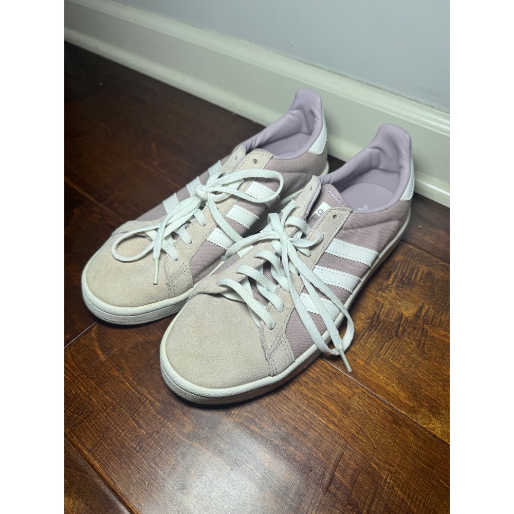 Adidas Originals Campus Mauve Beige Suede‎ Canvas Sneakers Womens 8 B37936